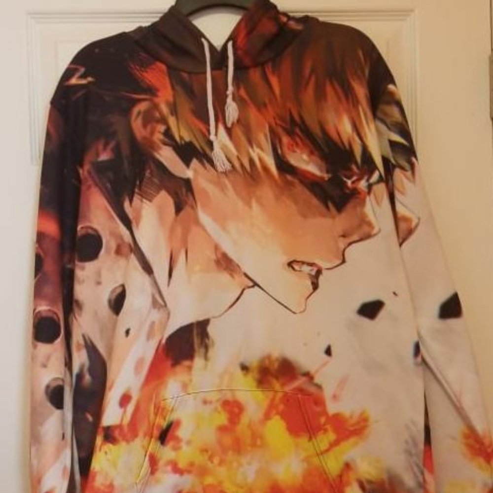 My Hero Academia Hoodie Bakugou Katsuki Large Unisex